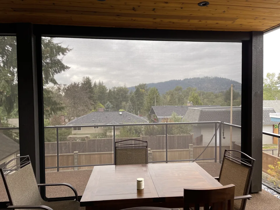 Outdoor shade with the hills in view